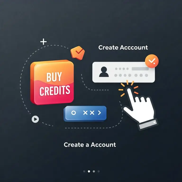 Buy Credits and create your account.